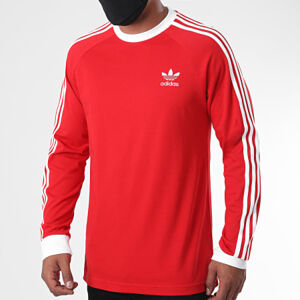 Tričko Adidas 3-Stripe long tee Red