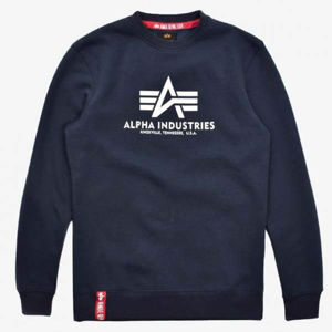 Pánská mikina Alpha Industries Label Sweater Navy Reflective