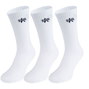 Ponožky Alpha Industries Bodywear Socks 3páre White