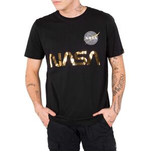 Pánské tričko alpha industries NASA Reflective T-Shirt Black