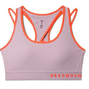 Under Armour Armour Mid Crossback Strappy Bra-PNK