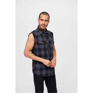 Brandit Checkshirt Sleeveless black/grey