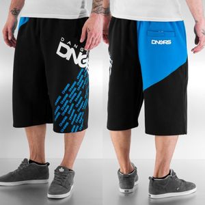 Dangerous DNGRS Swip Sweat Shorts Black/Blue Jewel