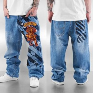 Dangerous DNGRS Tiger Baggy Jeans Light blue
