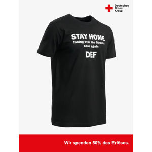 DEF / T-Shirt Stay Home in black