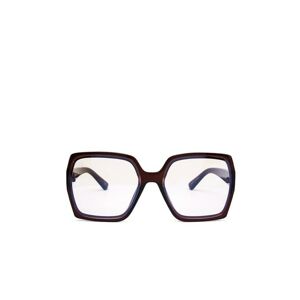Jeepers Peepers Chunky Square In Brown With Blue Light Sunglasses