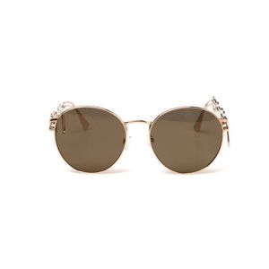 Jeepers Peepers Sunglasses Gold Round With Jeepers Temple (JP181023)