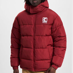 Zimní Bunda Karl kani Og Hooded Puffer Jacket Dark Red