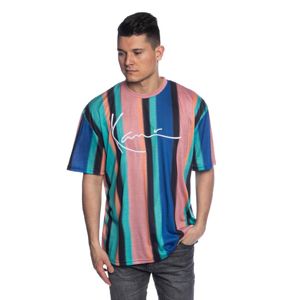 Karl Kani T-shirt Signature Stripe Tee turquoise/black/blue/pink