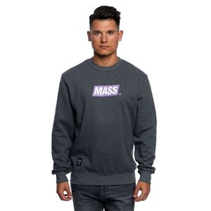 Mass Denim Sweatshirt Crewneck Big Box Medium Logo dark heather grey
