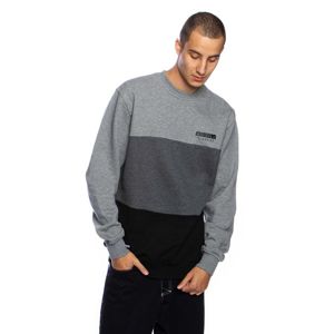 Mass Denim Sweatshirt Crewneck Zone heather grey/black