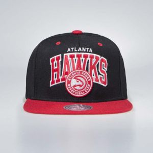 Mitchell & Ness Atlanta Hawks Snapback Cap black / red Team Arch