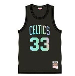Mitchell & Ness Boston Celtics #33 Larry Bird Iridescent Swingman Jersey black