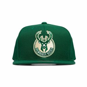 Mitchell & Ness cap snapback Milwaukee Bucks green Wool Solid Snapback