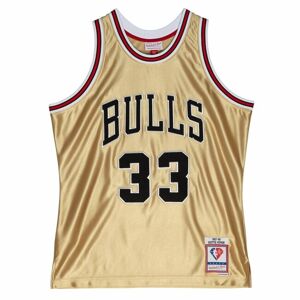 Mitchell & Ness Chicago Bulls #33 Scottie Pippen 75th Gold Swingman Jersey gold