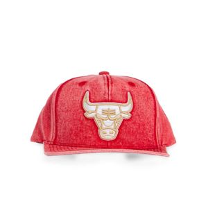 Mitchell & Ness Chicago Bulls Snapback Cap red Snow Washed Natural Snapback