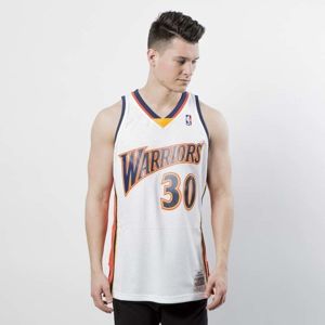 Mitchell & Ness Golden State Warriors #30 Stephen Curry white / orange Swingman Jersey