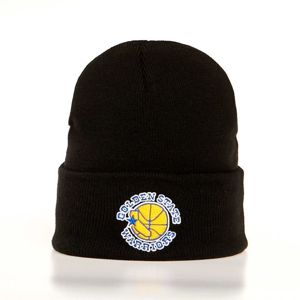 Mitchell & Ness Golden State Warriors Beanie black Team Logo Cuff Knit
