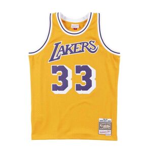 Mitchell & Ness Los Angeles Lakers #33 Kareem Abdul-Jabbar Swingman Jersey light gold