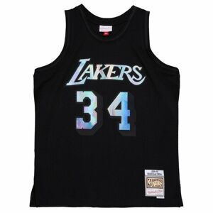 Mitchell & Ness Los Angeles Lakers #34 Shaquille O'Neal Iridescent Swingman Jersey black