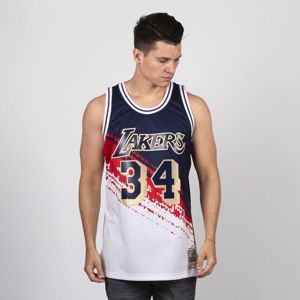 Mitchell & Ness Los Angeles Lakers #34 Shaquille O'Neal navy/red/white Platinum Independence Jersey