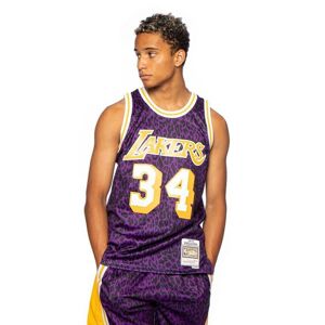 Mitchell & Ness Los Angeles Lakers #34 Shaquille O'Neal purple NBA Wild Life Swingman Jersey