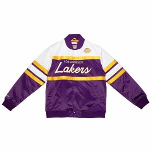 Mitchell & Ness Los Angeles Lakers Special Script Heavyweight Satin Jacket purple