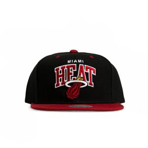 Mitchell & Ness Miami Heat Snapback Cap black/burgundy Team Arch Snapback