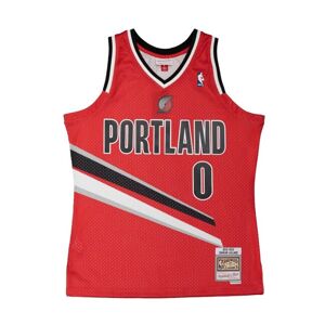 Mitchell & Ness Portland Trail Blazers #0 Damian Lillard Alternate Jersey red