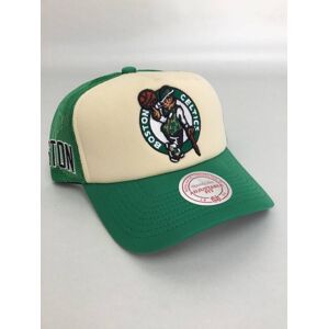Mitchell & Ness snapback Boston Celtics Off White Trucker HWC green