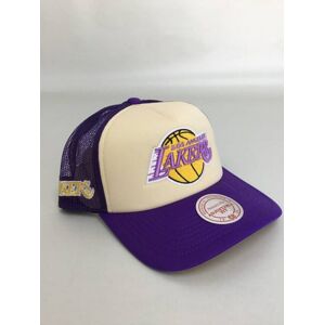 Mitchell & Ness snapback Los Angeles Lakers Off White Trucker HWC purple