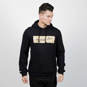 Mitchell & Ness sweatshirt Logo M&N Hoody black / gold Box Logo