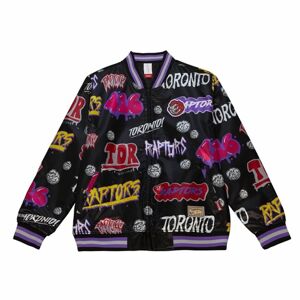 Obojstranná Bunda Mitchell & Ness Toronto Raptors NBA Slap Sticker Reversible Jacket black