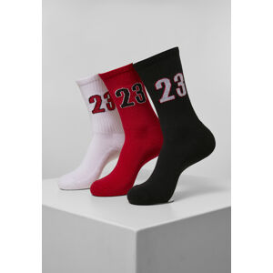 Mr. Tee 23 Socks 3-Pack white/black/red