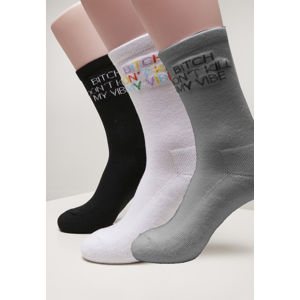Mr. Tee Don`t Kill Socks 3-Pack black+white+heather grey