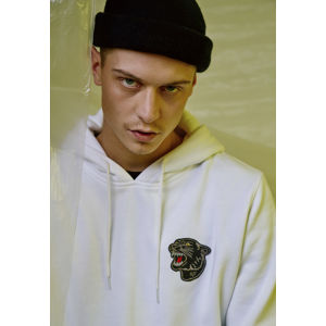 Mr. Tee Embroidered Panther Hoody white