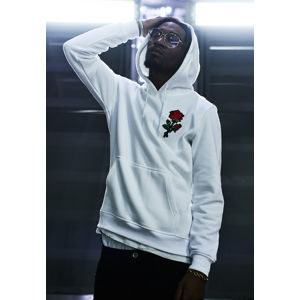 Mr. Tee Embroidered Rose Hoody white