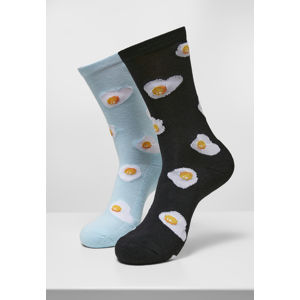 Mr. Tee Fried Egg Socks 2-Pack black/lightblue