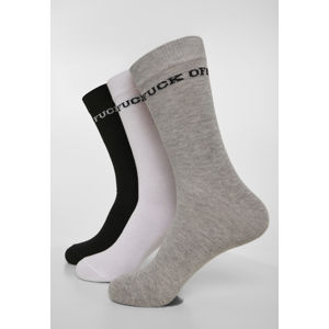 Mr. Tee Fuck Off Socks 3-Pack black/grey/white
