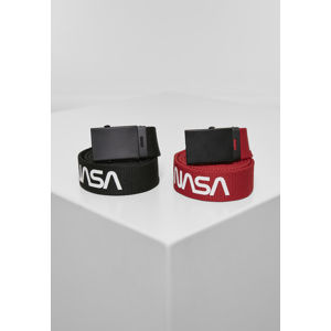 Mr. Tee NASA Belt 2-Pack extra long black/red