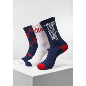 Mr. Tee Paradise Socks 3-Pack navy/white/red