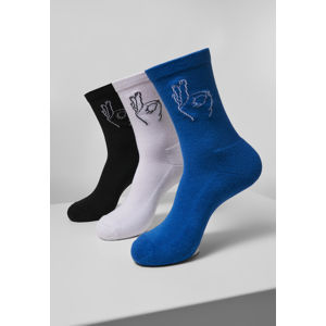Mr. Tee Salty Socks 3-Pack black/white/blue