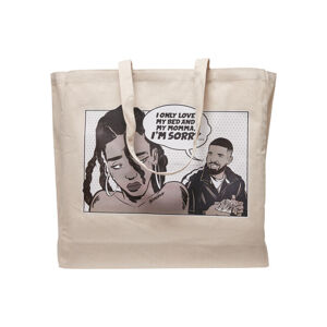 Mr. Tee Sorry Oversize Canvas Tote Bag offwhite