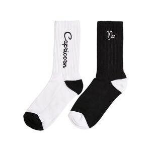 Mr. Tee Zodiac Socks 2-Pack black/white capricorn