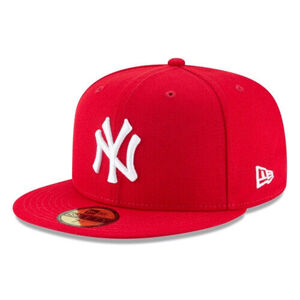 Kšiltovka New Era 5950 MLB Basic New York Yankees Scarlet White