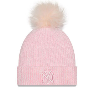 Kulich NEW ERA NEW ERA New York Yankees Chenille Womens Pink Bobble Beanie Hat