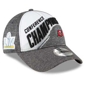 Kšiltovka New Era Tampa Bay Buccaneers White/Gray 2020 NFC Champions Locker Room 9FORTY Snapback Adjustable Hat