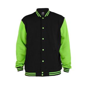 Urban Classics 2-Tone College Sweatjacket Black Green