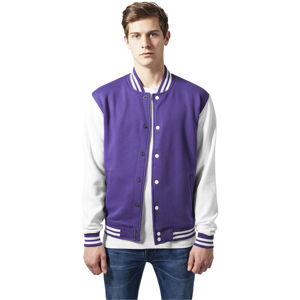 Urban Classics 2-tone College Sweatjacket purple/white
