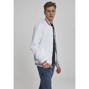 Urban Classics 3-Tone College Sweat Jacket white/firered/navy